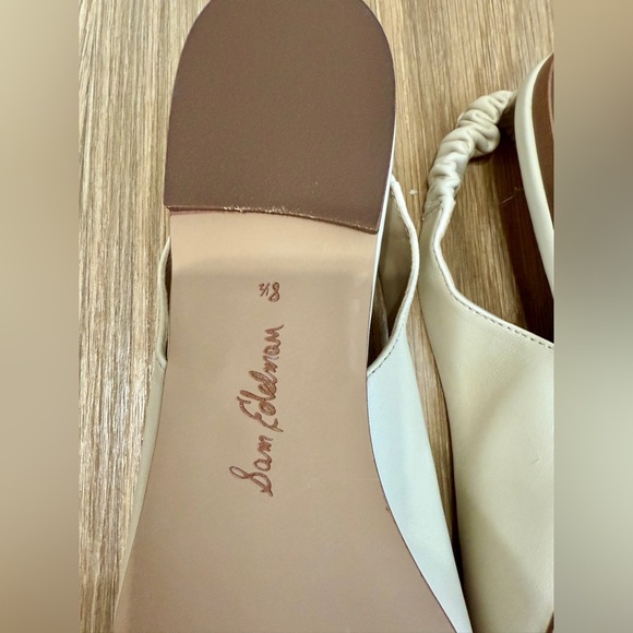 Modern Ivory Slip On Slingback Strap Pointed Toe Dress Flats (Modern Ivory, 8.5) - Picture 7 of 7